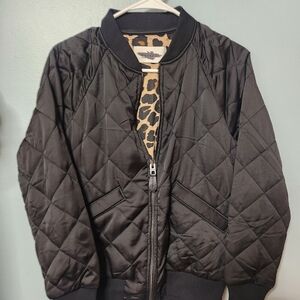 COACH Black Quilted Bomber Jacket. Fits Like an Xs/S
